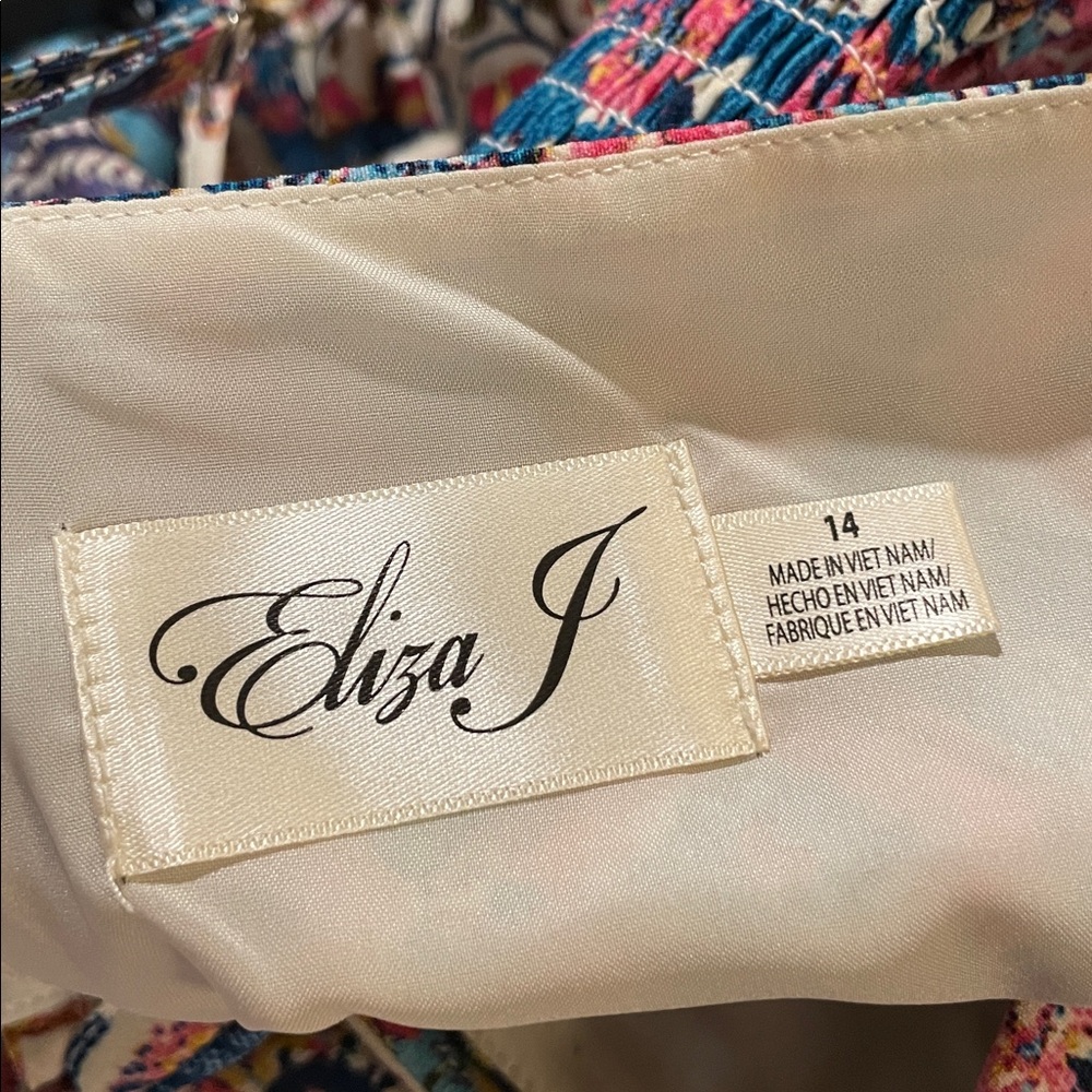 Eliza J Mixed Print Floral Tiered Maxi Dress Size 14, NWT - Picture 5 of 16
